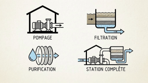 Station de pompage et filtration